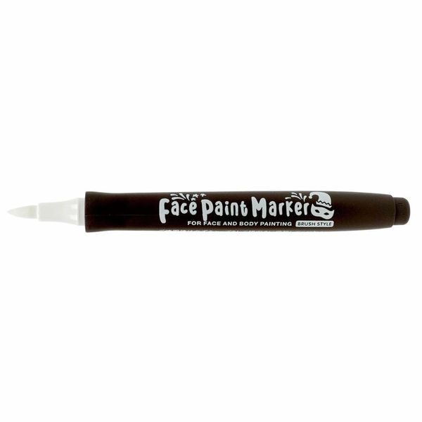 Shiyachihata Face Paint Marker, Brush Type, White KFF-F-W