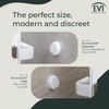 EVI Herrajes Wall Mounted Door Stop (White Lacquer - White Rubber)