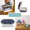 LAGO TERRA Fox Print Hard Shell Glasses Case - Navy Fox