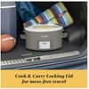 Crock-Pot Programmable 7-Quart Cook and Carry Locking Lid Slow Cooker Grey