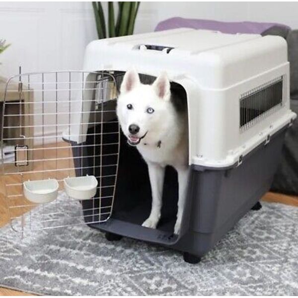 Dog Kennel Rolling Travel Crate Removable Wheels Pet Carrier Cage 31”Lx23”Hx22”W