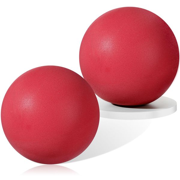 Silipull 2 Pcs 7 Inch Foam Balls Uncoated High Density Foam Ball, Soft and Bouncy Foam Silent Balls Classroom, Lightweight and Easy to Grasp Foam Sports Balls Indoor Outdoor(Red)