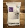 Code U 20 Ct SIMPLEHUMAN Custom Fit Trash Bags Can Liners Refill Size White Pack