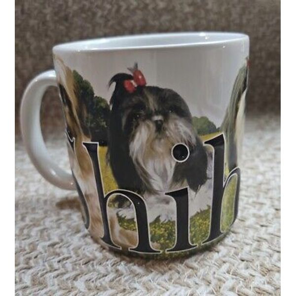 Shih Tzu My Pet Mug Best Friend Series 18oz 3-D Embossed Ceramic Mug 2011 EUC