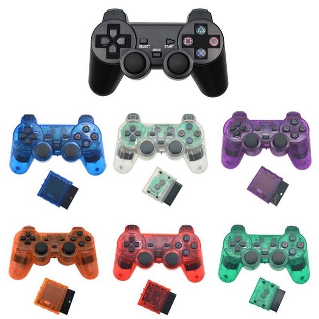 Wireless Controller For PS2/PS1 Gamepad Dual Vibration Shock For Sony  Playstation 2 Joypad Joystick Controle USB PC Game Console - AliExpress