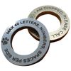 Solid Brass or Stainless Steel Round Personalised Dog Pet ID Tag (Brass)