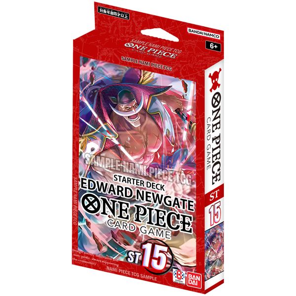 One Piece Card Game - Starter Deck: Edward Newgate - ST15 - English - Original Packaging with LMS Trading Greeting Card