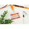 FND Medical Card with Writable Panel and Patterned Lanyard - Emergency Contact Card