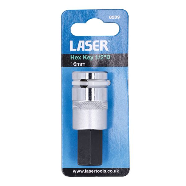 Laser Tools 8289 16mm Hex Key 1/2" D, Black,Chrome, Variety Pack