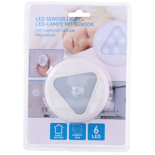 LED SENSOR LIGHT/LAMP - INDOOR USE WITH MAGNETIC STRIP - PIR SENSOR LIGHT