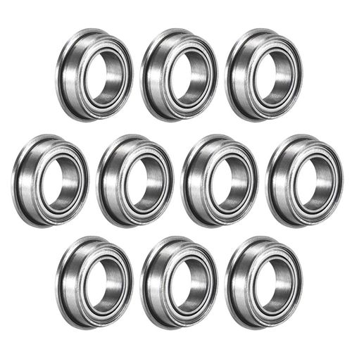 uxcell MF106ZZ Flanged Ball Bearings Double Metal Shield GCr15 Chrome Steel Bearings 6x10x3mm 10pcs