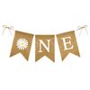 G2PLUS Daisy One Burlap Banner for 1st Birthday Party Decoration