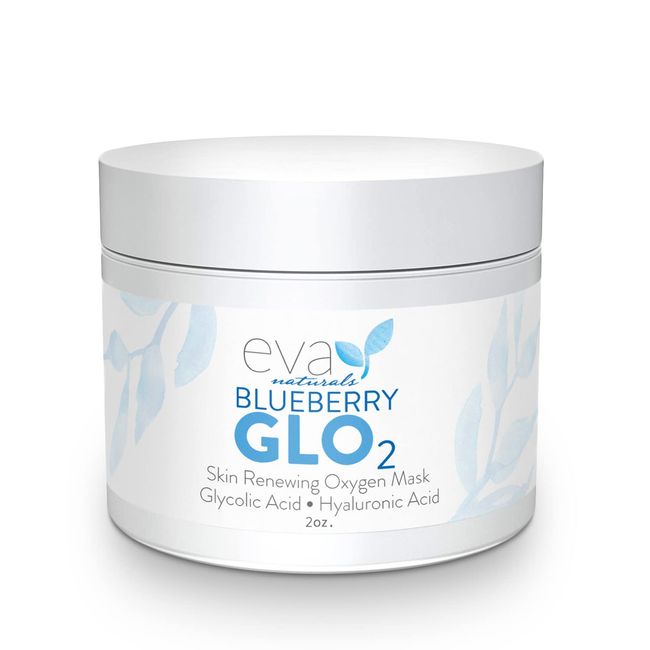 Eva Naturals GLO2 Oxygen Clay Masks For Face Skin Care - Exfoliating Pore Minimizer Face Masks Skin Care - Anti-aging Facial Skin Care Products - Hydrate & Restore All Skin Types - 2 Oz