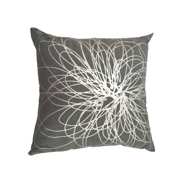 KETTtex EXKLUSIV Cocktailkissen Anthrazit Floral I Kissen 40x40 cm I KTH2 Kopfkissen weich & hautfreundlich I Robustes Sofakissen atmungsaktiv I Kissenfüllung + Kissenbezug