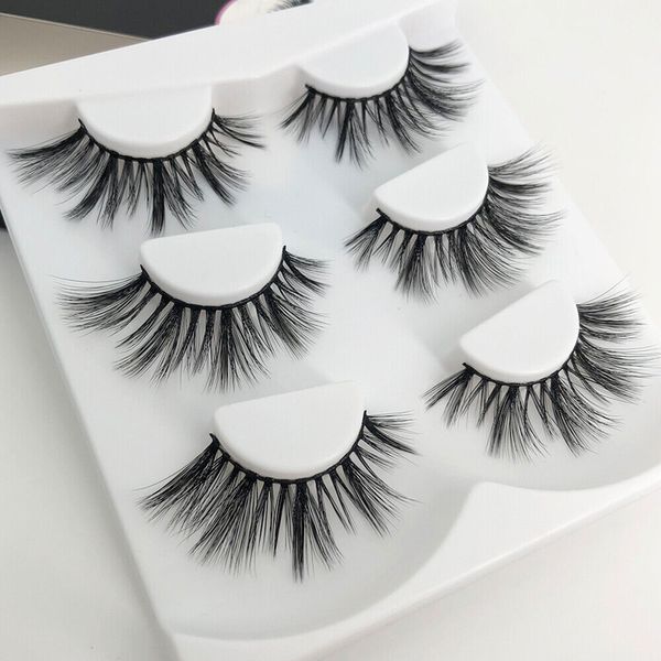 Long Black Thick 100% 3D Mink False Eyelashes Eye Lashes Extension Makeup Soft