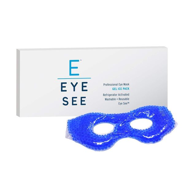 Eye See Cooling Gel Eye Mask, Cold Compress Ice Pack w/Gel Beads