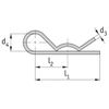 R clip - 3mm - A2 (304) Stainless - 10 pack