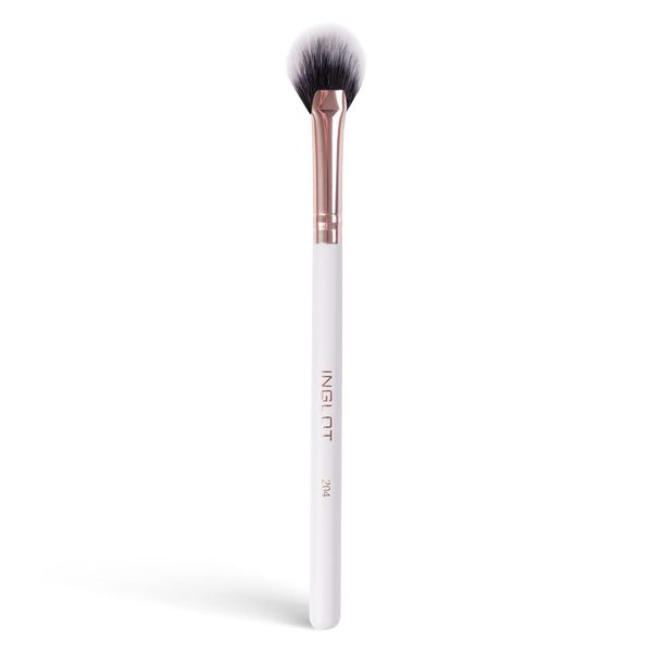 Inglot PlayInn Makeup Brush, Ein Kleiner, Synthetischer, Flacher Pinsel, zum Auftragen von Highlighter, zum Auftragen von Puder Unter den Augen und zum Entfernen von Losen Lidschatten, 204