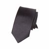 Slim 2" Satin Solid Colour Plain Safety Clip On Tie (Black)