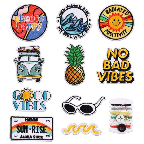 ASTER 10 Pieces Iron On Patches and Cool Outdoors Iron On Patches for Jackets Backpacks Jeans and Clothes Each Embroidered Patch is Durable and Sticks