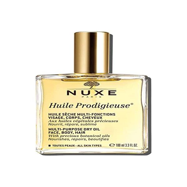 NUXE Huile Prodigieuse Multi-Purpose Dry Oil - Luxurious Radiant Glow and Hydration for Face, Body & Hair, 3.3 Fl.Oz