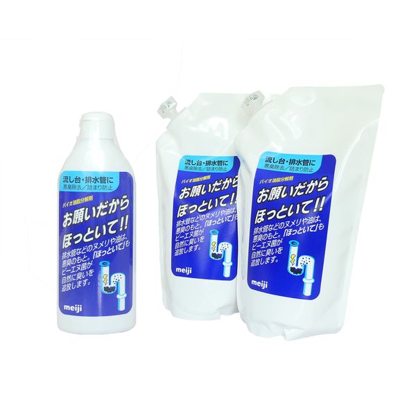 [Set Product] Please leave me alone for drain pipes, Main unit: 8.8 fl oz (250 ml) x 1 + Refill: 16.9 fl oz (500 ml) x 2