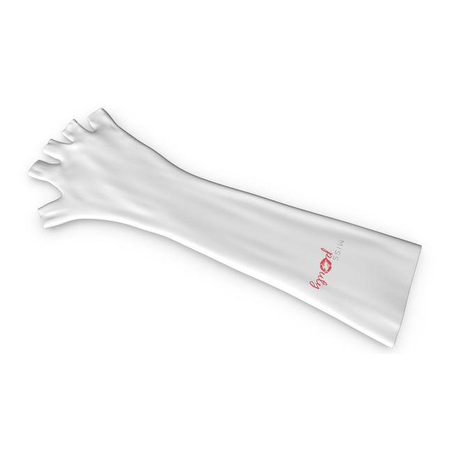 The Original Miss Pouty UV Protective Nail Gloves- For Protecting the Hand & Arm from UV Rays When Using UV Light Lamp Nail Dryer & LED UV Nail Dryer- White