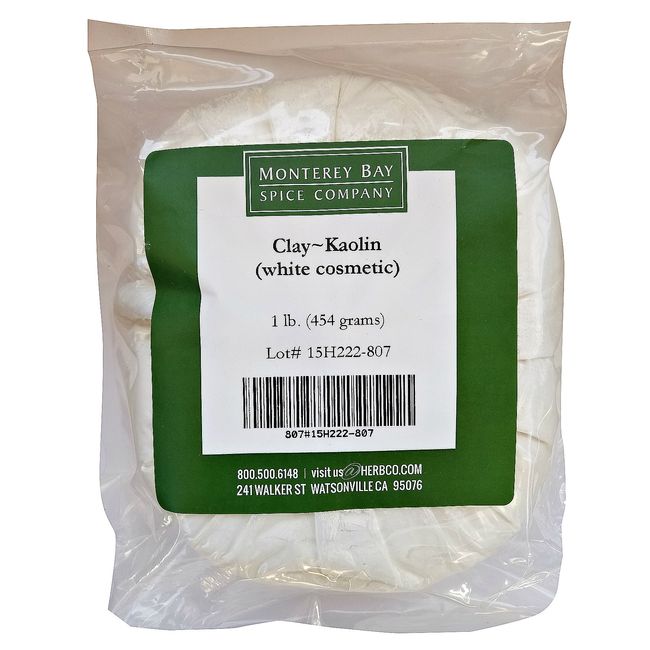 Monterey Bay Spice Company KAOLIN CLAY White Cosmetic NATURAL POWDER Facial Masks Spot Treatments 1 lb (2 bags - 32 oz total)