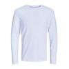 Herren Jack & Jones Basic Longsleeve Dünner Rundhals Pullover JJEBASIC Langarm Jersey Shirt, Farben:Weiß, Größe Pullover:XS