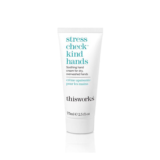 This Works Stress Check Kind Hands, 75 ml - Intensely Hydrating Hand Cream Enriched with Shea Butter, Vitamin E and Ylang Ylang Essential Oils - Soothing Hand Moisturiser for Dry and Sensitive Skin