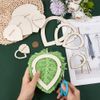 BENECREAT 12Pcs Leaf Macrame Cutting Molds Wood Macrame Leaf Cutting Template Macrame Feather Wall Hanging Tool for DIY Crafts Making