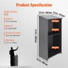 Podium Stand 47 in Hostess Stand with Rolling Wheels&Storage Shelve Black