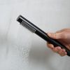 Milano Nero Pencil Hand Shower Handset Outlet Elbow Wall Bracket - Black