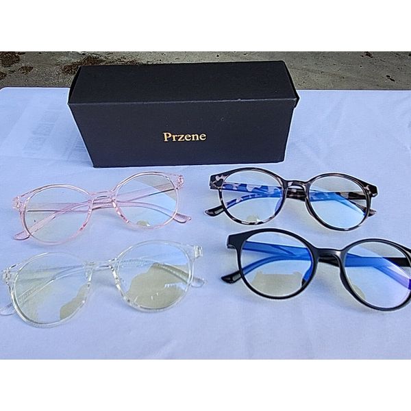 Przene 4 Pack Blue Light Blocking Reading Glasses,Cat Eye Reading Glasses