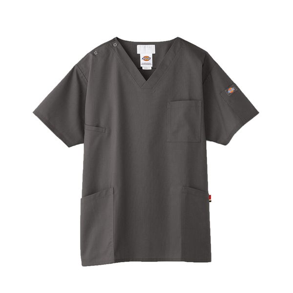 Dickies 7033SC Medical Scrubs, Hospital Whites, Stretch Fabric, Unisex, silver (gunmetallic)