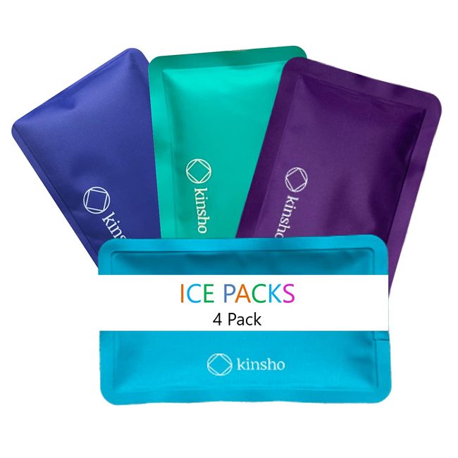 Ice Pack for Kids Lunch Box, Bag and Bento Boxes, Reusable and Refreezable Soft Slim Pouches for Travel, School, Work or Camping, Long Lasting Cold, Flexible | (6 Color)