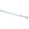 WHITE SINGLE SPRING TENSION CURTAIN ROD 18" TO 28" EXTENDABLE NO TOOLS REQUIRED