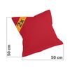 npluseins 2 Pack Plain Cushion Covers with Subtle Design 1154.1498 50 x 50 cm Red