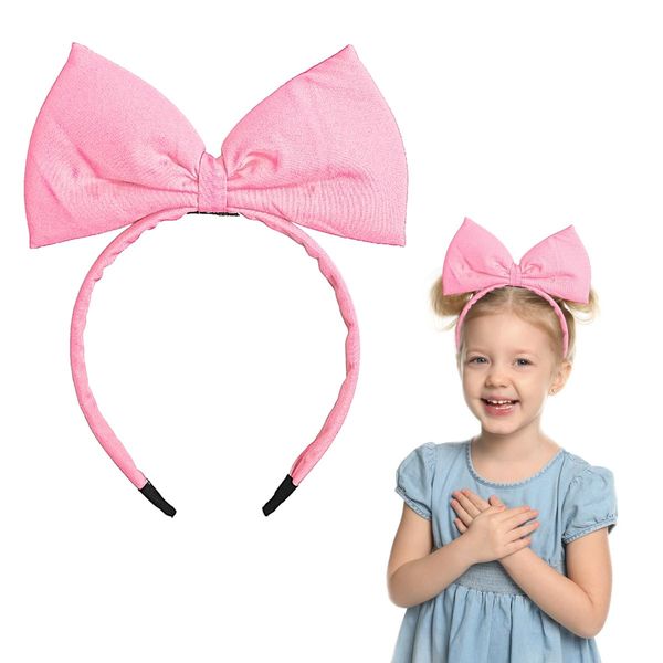 Valentine's Day Headbands Pink Bow Headband Headdress for Women and Girls, Fashion Cute Hairband Big Bowknot Hair Hoop Perfect Hair Accessories for Holiday Party Supplies Gift 1Pcs