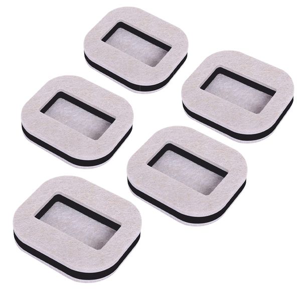 Jagowa 5PCS Furniture Caster Cups Bed Wheel Stoppers Floor Protectors Furniture Castors with Non-Slip Base for Most Wheels of Furniture(Beige Brown)