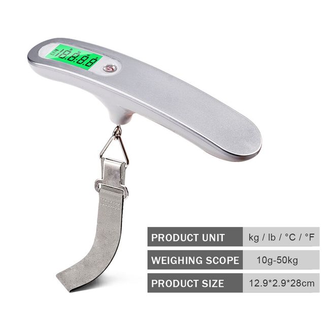 110lb / 50Kg Luggage Scale Digital LCD Travel Weight Scale Hand