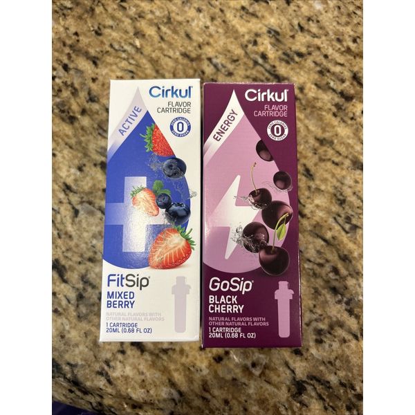 NEW Cirkul Fit Sip Mixed Berry (active)  And Go Sip Black Cherry (energy)