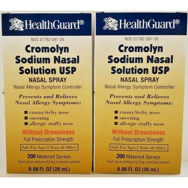 Sodium Nasal Solution for Allergy Symptoms 26mL -2 Pack -Exp 05-2024