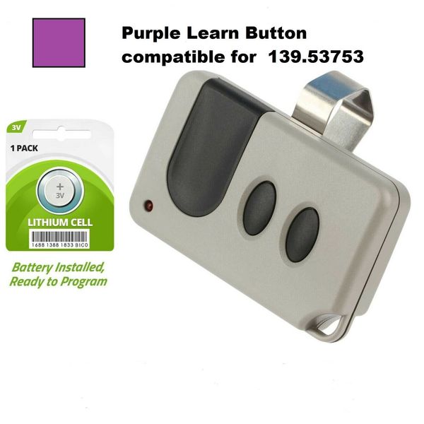 For Sears Craftsman Garage Door Opener Remote Transmitter HBW2028 315mhz purple