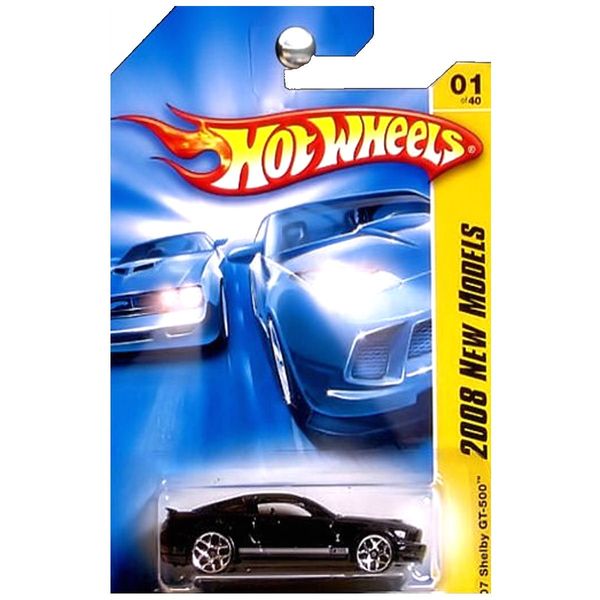 Hot Wheels 2008 001 New Models 2007 '07 Shelby GT-500 Black GT 500 2008 1 1:64 Scale