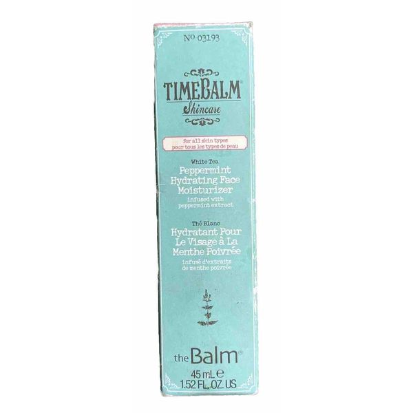 TimeBalm Skincare Peppermint Hydrating Face Moisturizer .45ml The Balm