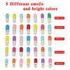 Mczcent Capsule Letters Message in a Glass Bottles, 100Pcs Cute Smiling Face Love Friendship Letter Color Pill with Wishing Bottle, Message Pills for Boys Girls Friends Family