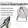 Concave & Round Parallel Pliers Jewellery Making, Wire Shaping & Craft Tool