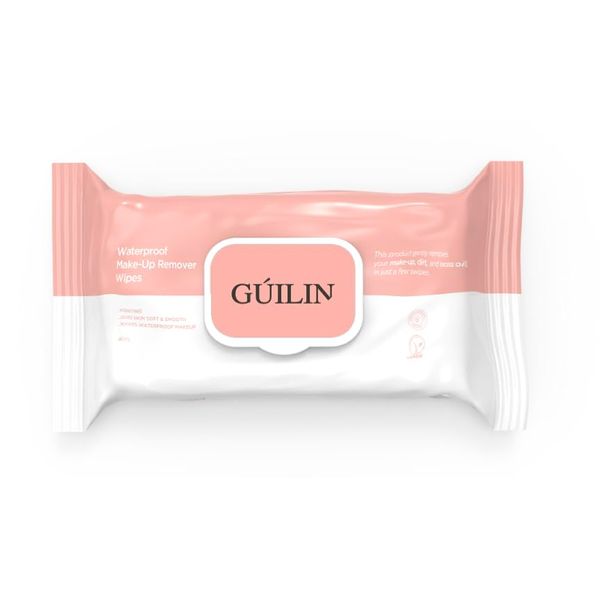 Guilin - Dermatology Tested Waterproof Premium Makeup Remover Wipes - Gentle Hydrating Effective Makeup Removal - Pack of 40