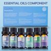 WECONA Clean Essential Oils Set - 6 x 10 ml Fragrance Oil for Diffuser & Humidifier, Natural Pure Essential Oils for Home, Fragrance Oil for Candles & DIY, Candles Fragrance Oil Gift Set